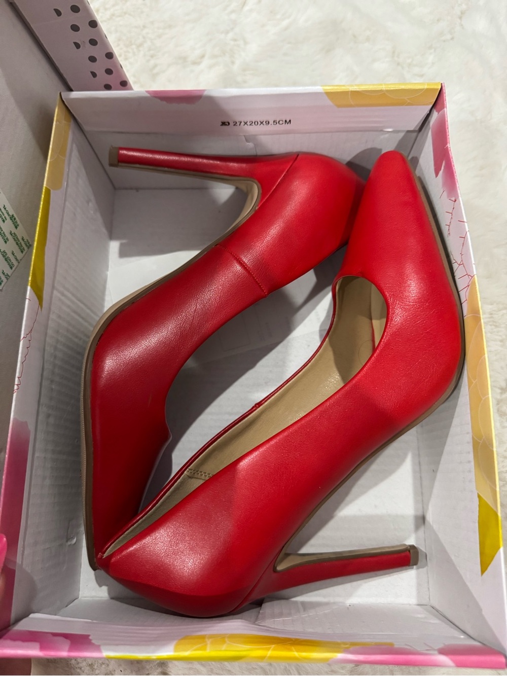 Red Women's Pointed Toe Stiletto Pumps - Elegant Evening Heels